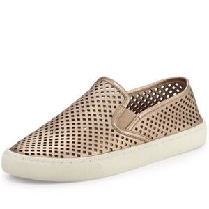 Tory Burch Jesse perforated loafers Metallic gold color Size 8